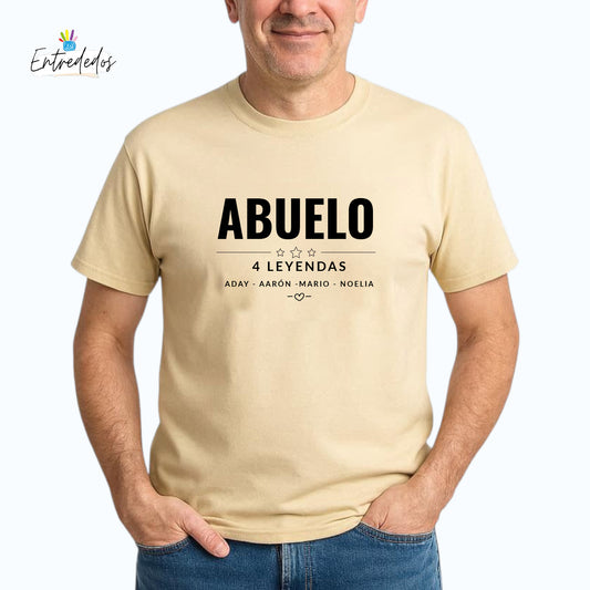 Camiseta para Hombre - Abuelo 4 Leyendas