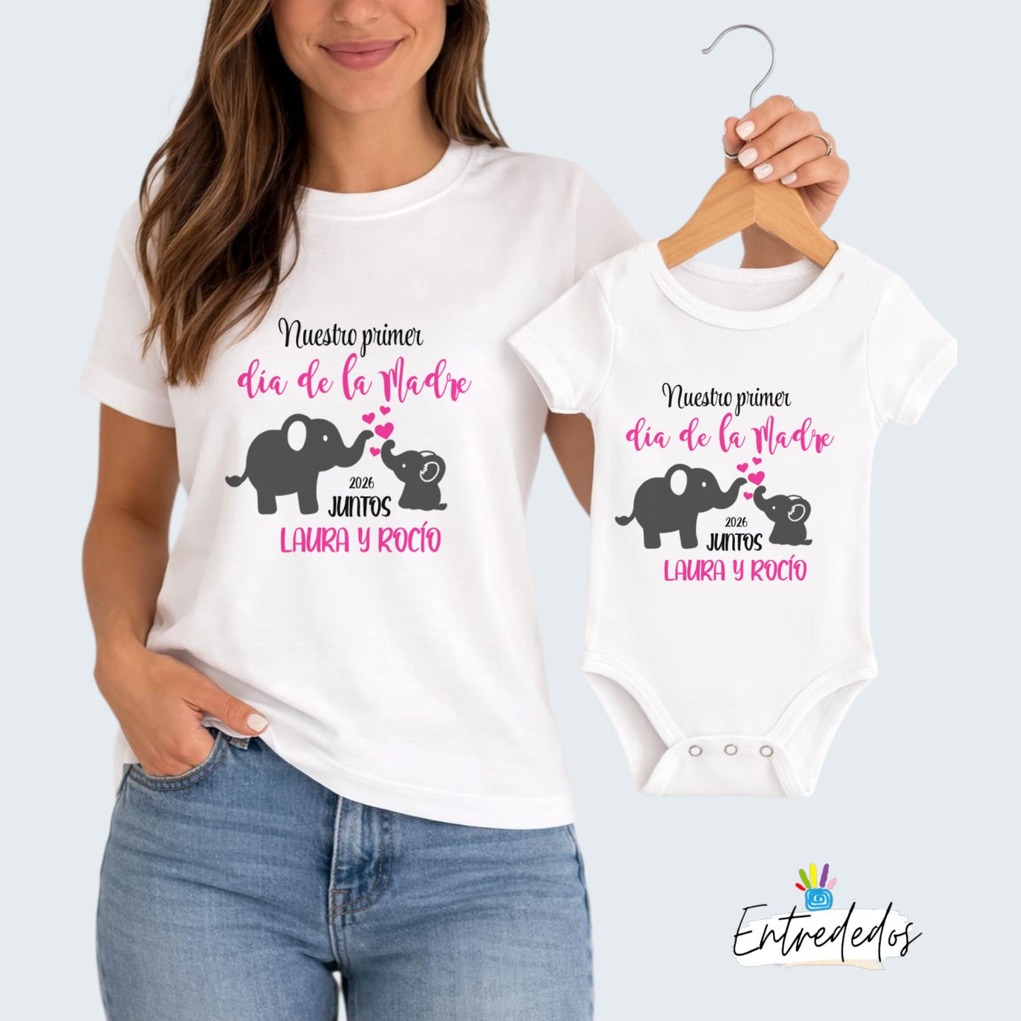 Camiseta y Body Personalizados para Mamá e Hijo – ¡Conjuntos Únicos!