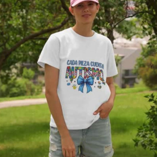 Camiseta Adultos y Niños – Autismo cada pieza cuenta