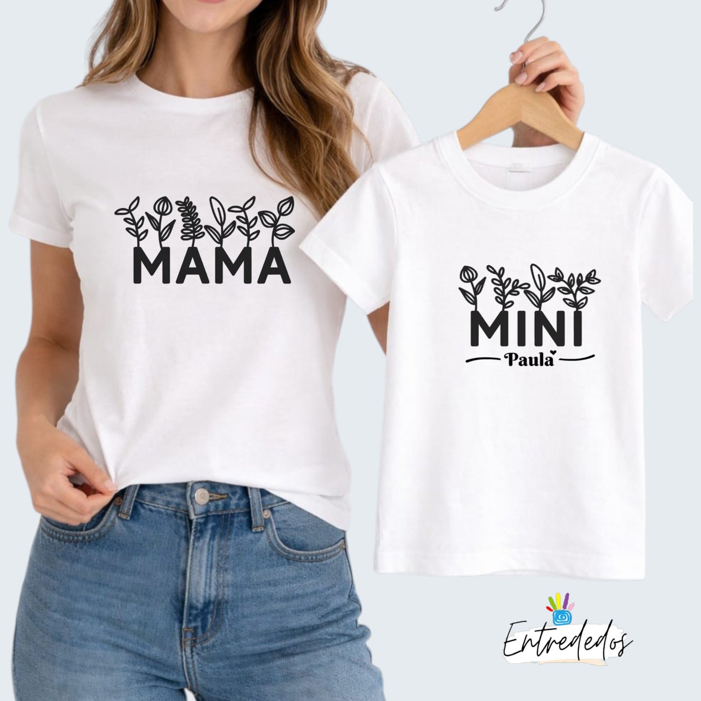 Camisetas para madres e hijos personalizados.