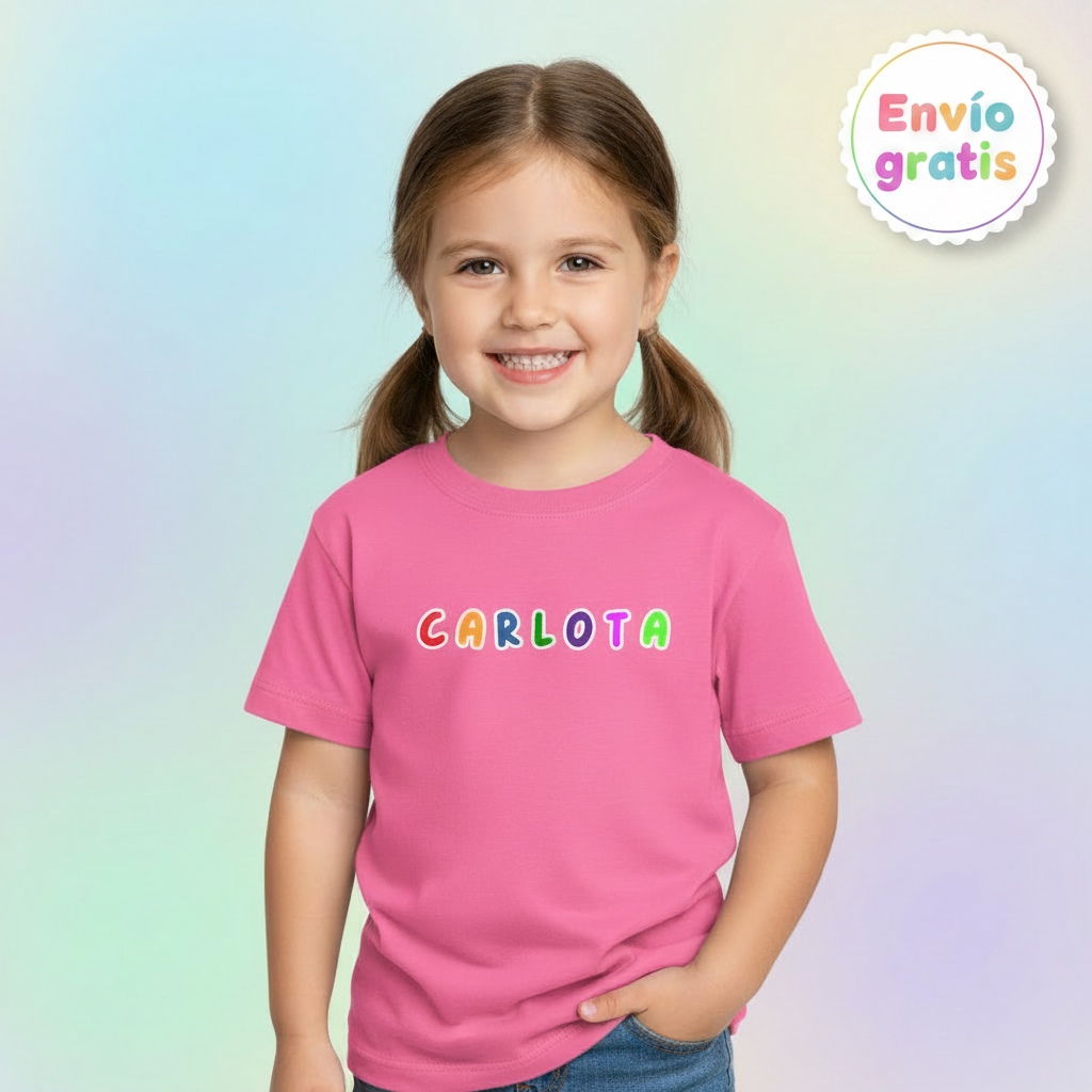 Camisetas Personalizadas con nombre para Niños y Niñas