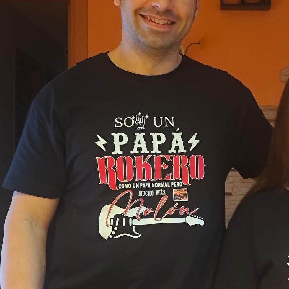 Camiseta Padre e Hijo Personalizada – Diseño Rockero