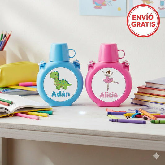 Vaso y cantimplora para niños personalizado: ¡con su nombre!