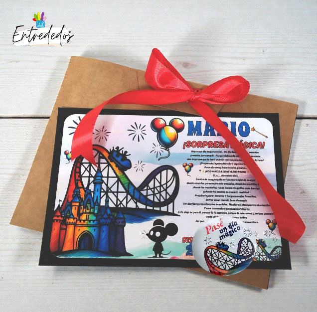 Carta personalizada y mágica de tu parque favorito- Ratoncitos
