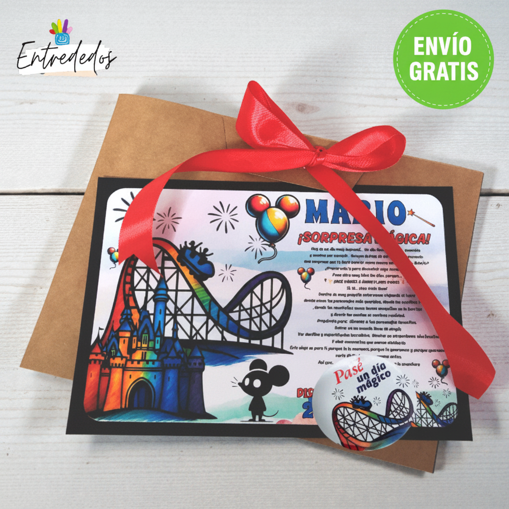 Carta personalizada y mágica de tu parque favorito- Ratoncitos
