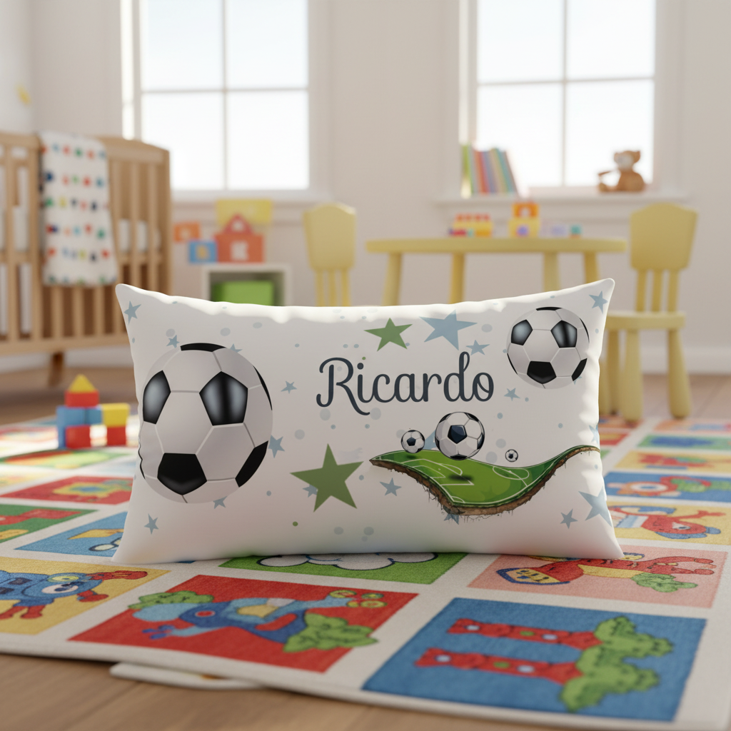Cojin Guardería Personalizado para Niños - Fúltbol