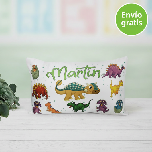 Cojin Guardería Personalizado para Niños - Dinos