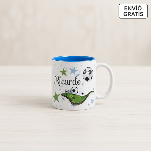 Taza de plástico personalizada para Niños - Fútbol