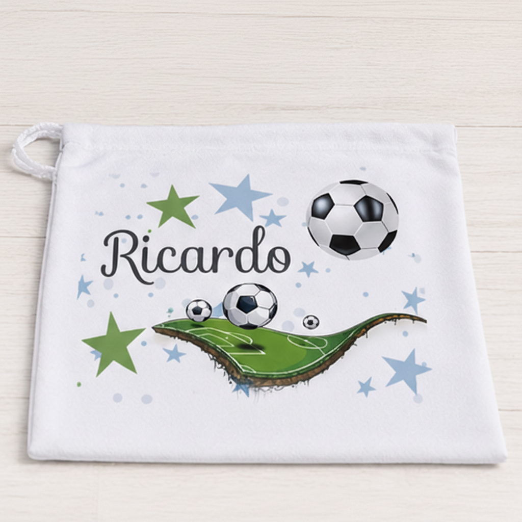 Bolsa de Merienda Personalizada para Niños - Fútbol