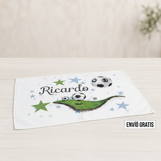 Toalla de Lavabo para el Colegio personalizada - Fúlbol