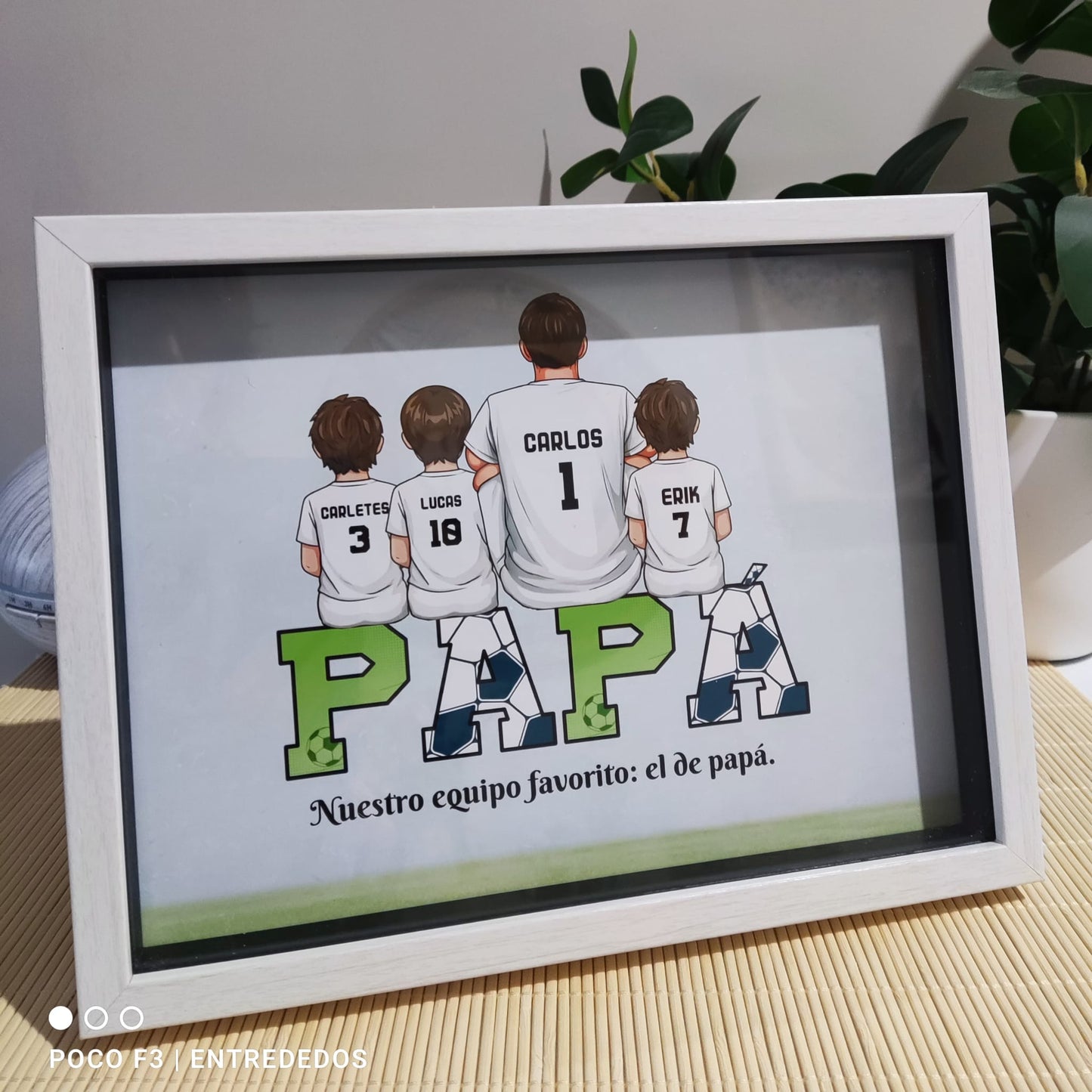 Cuadro Equipo de Fútbol – Siluetas Personalizadas