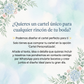 Cartel de cartón pluma para bodas: Deja tus deseos