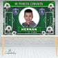 Fondo Personalizado para Mesa de Dulces con Escudo de Equipo y Foto