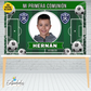 Fondo Personalizado para Mesa de Dulces con Escudo de Equipo y Foto
