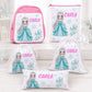 Mochila Escolar Rosa Personalizada - Princesa de Hielo