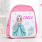 Mochila Escolar Rosa Personalizada - Princesa de Hielo