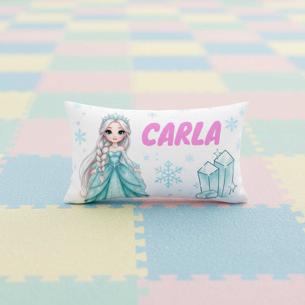 Cojin Guardería Personalizado para Niños - Princesa de Hielo