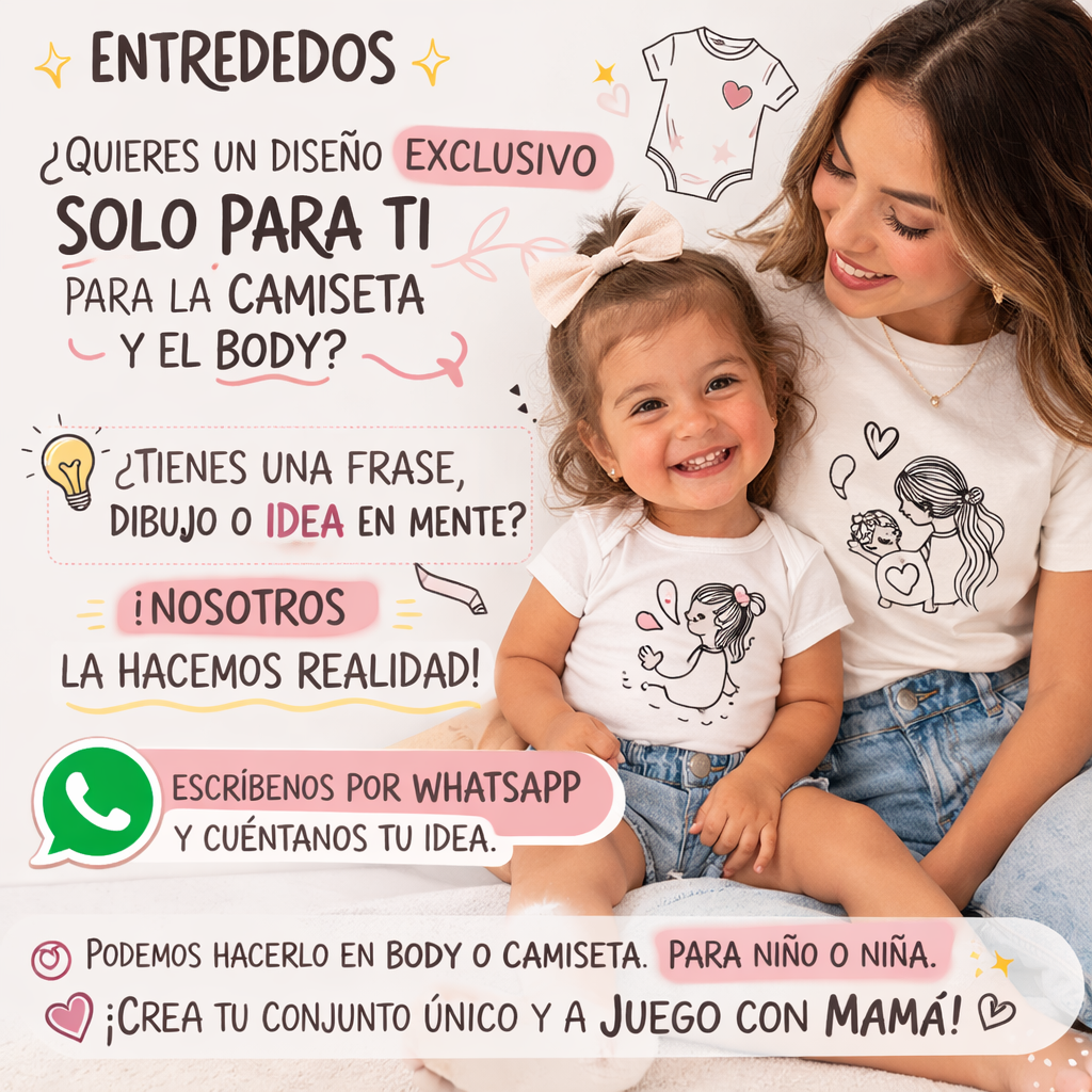 Camisetas y Bodys Personalizados para Mamás e Hijos