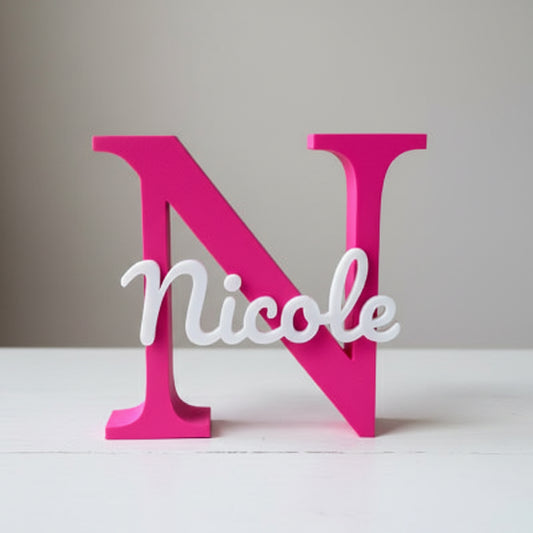 Inicial con Nombre Personalizada Para Decoración Infantil