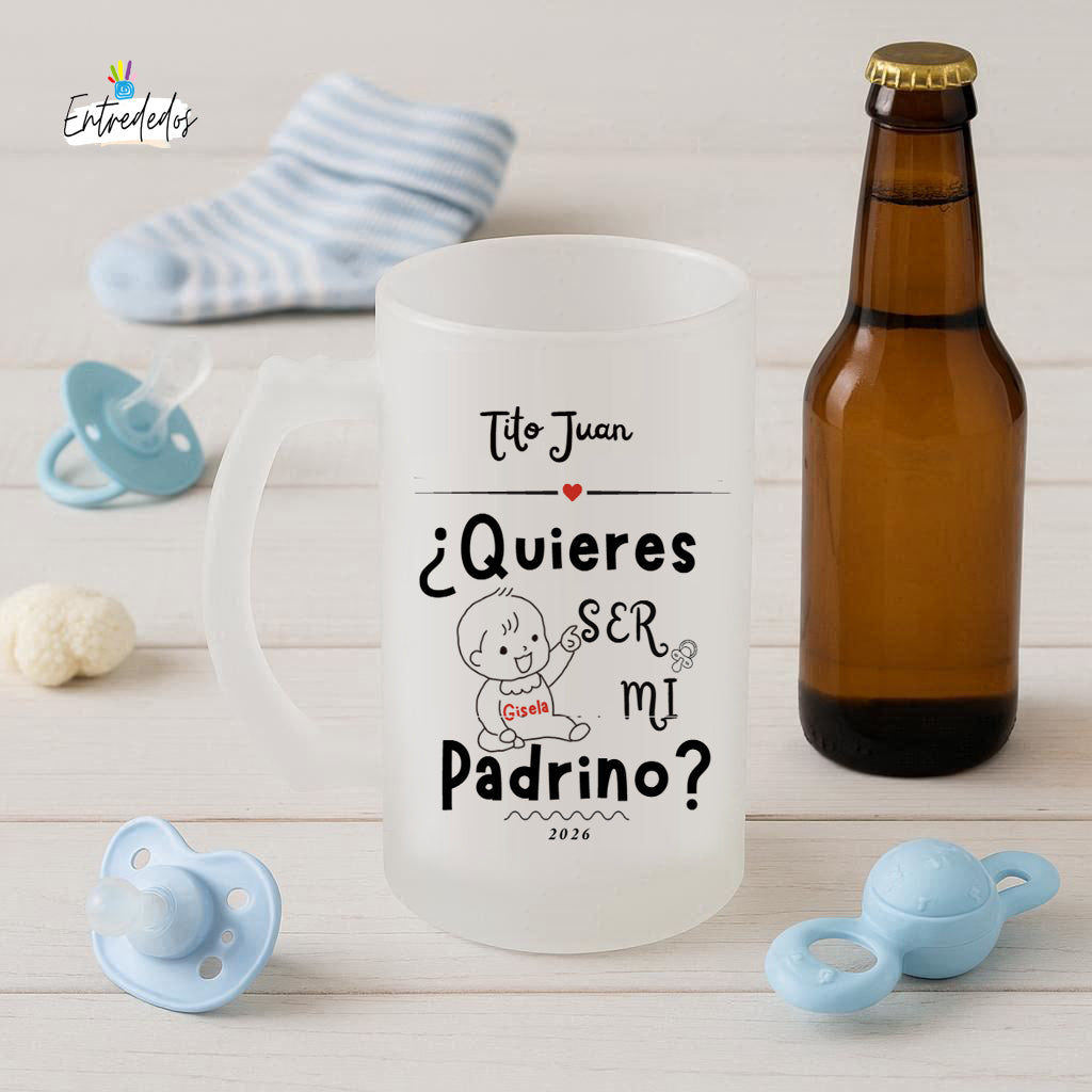 Jarra Original para Pedir que Sea Padrino o Madrina