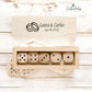Juego de dados de madera personalizado | Estuche de madera