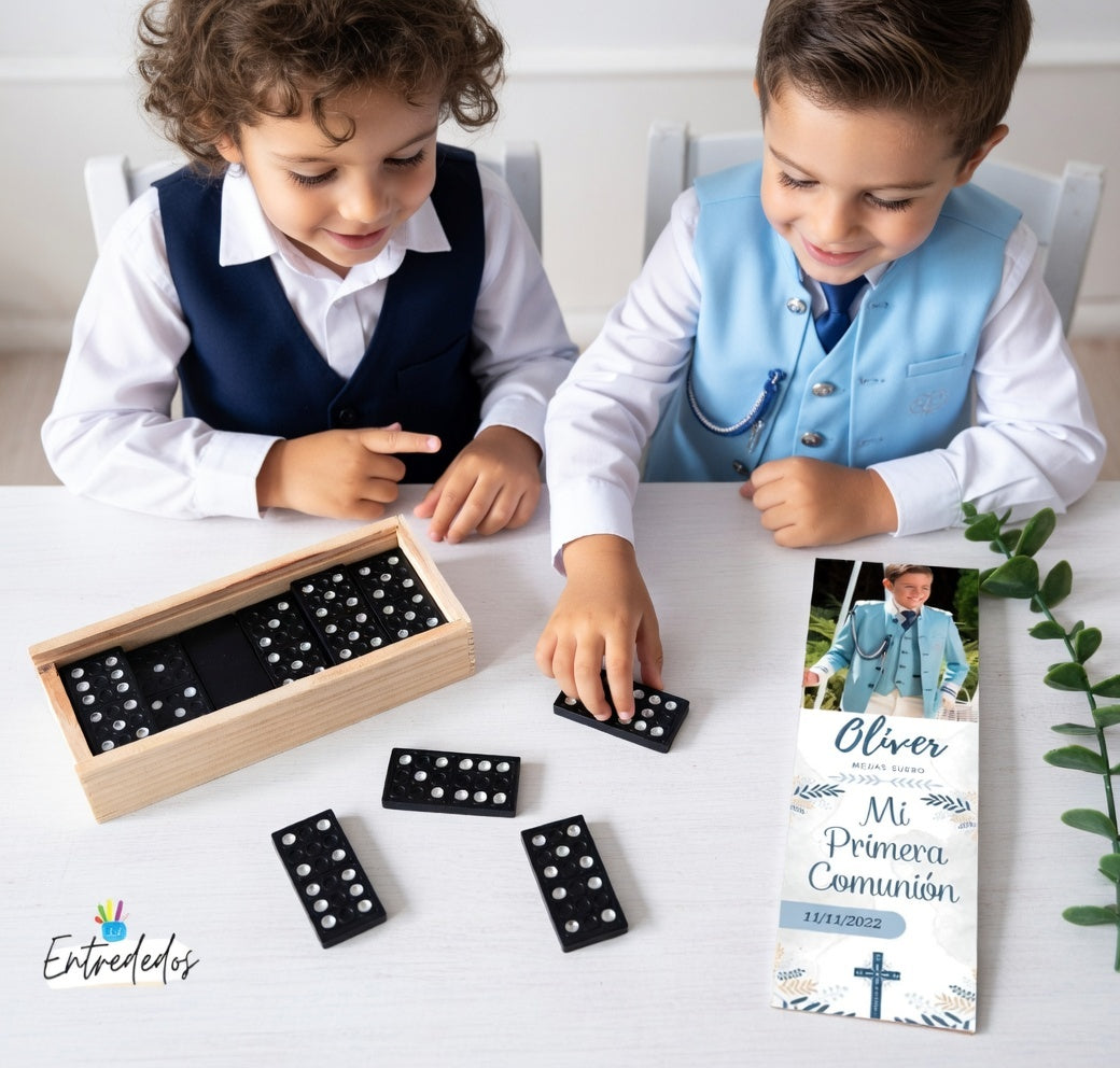 Juego dominó personalizado con foto | Caja de madera