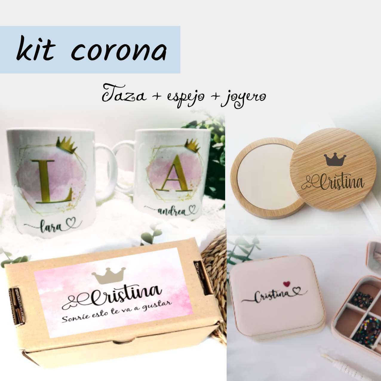 Kit regalo personalizado diseño corona