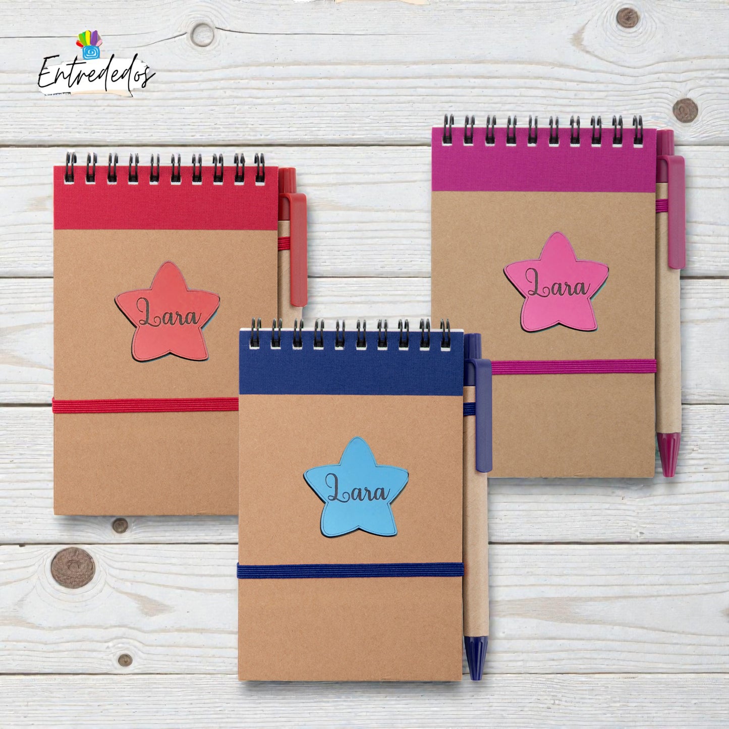 Libreta de Anillas Personalizada con Nombre –  con Bolígrafo
