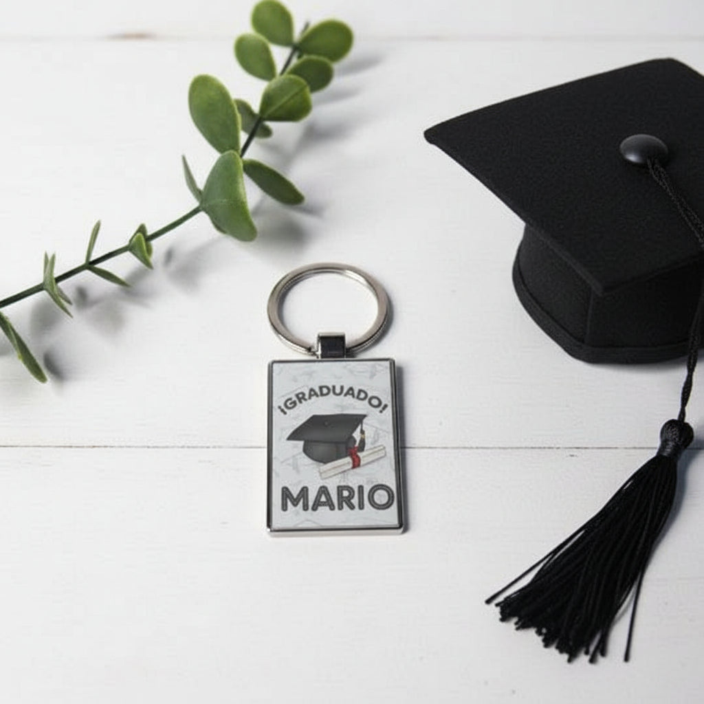 Llaveros metálicos de graduación originales y personalizados
