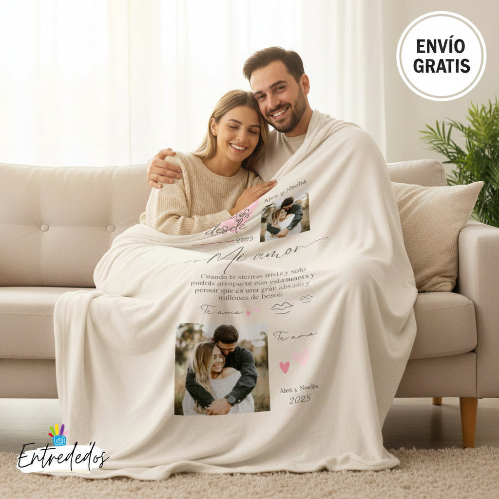 Manta con Nombre Personalizado – Detalle Único para San Valentín