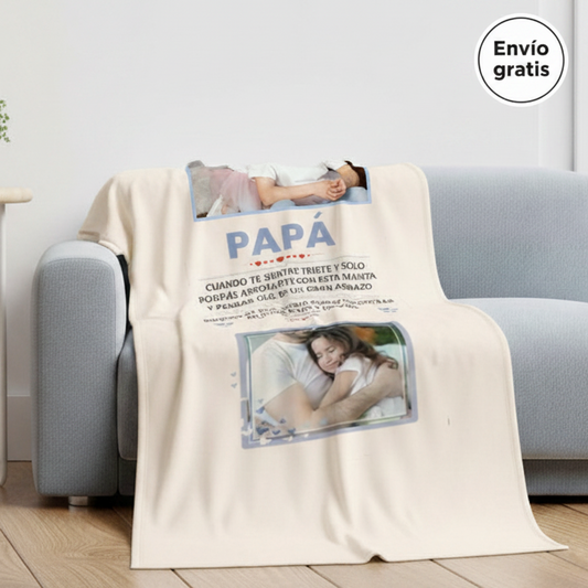 Manta con Nombre Personalizado – Detalle Único para Papás y Abuelos
