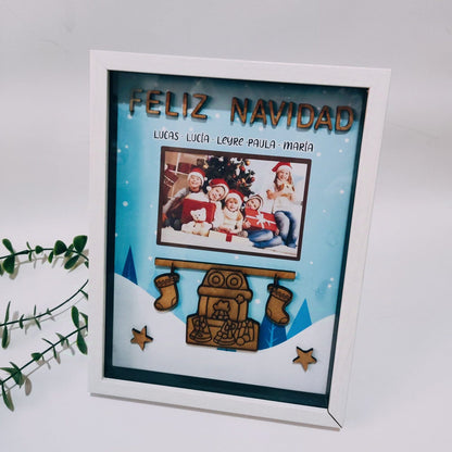 Marco y Lámina: La Magia de la Navidad Familiar