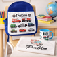 Lote escolar personalizado con nombre – Bata, Mochila, Taza, Toalla infantil