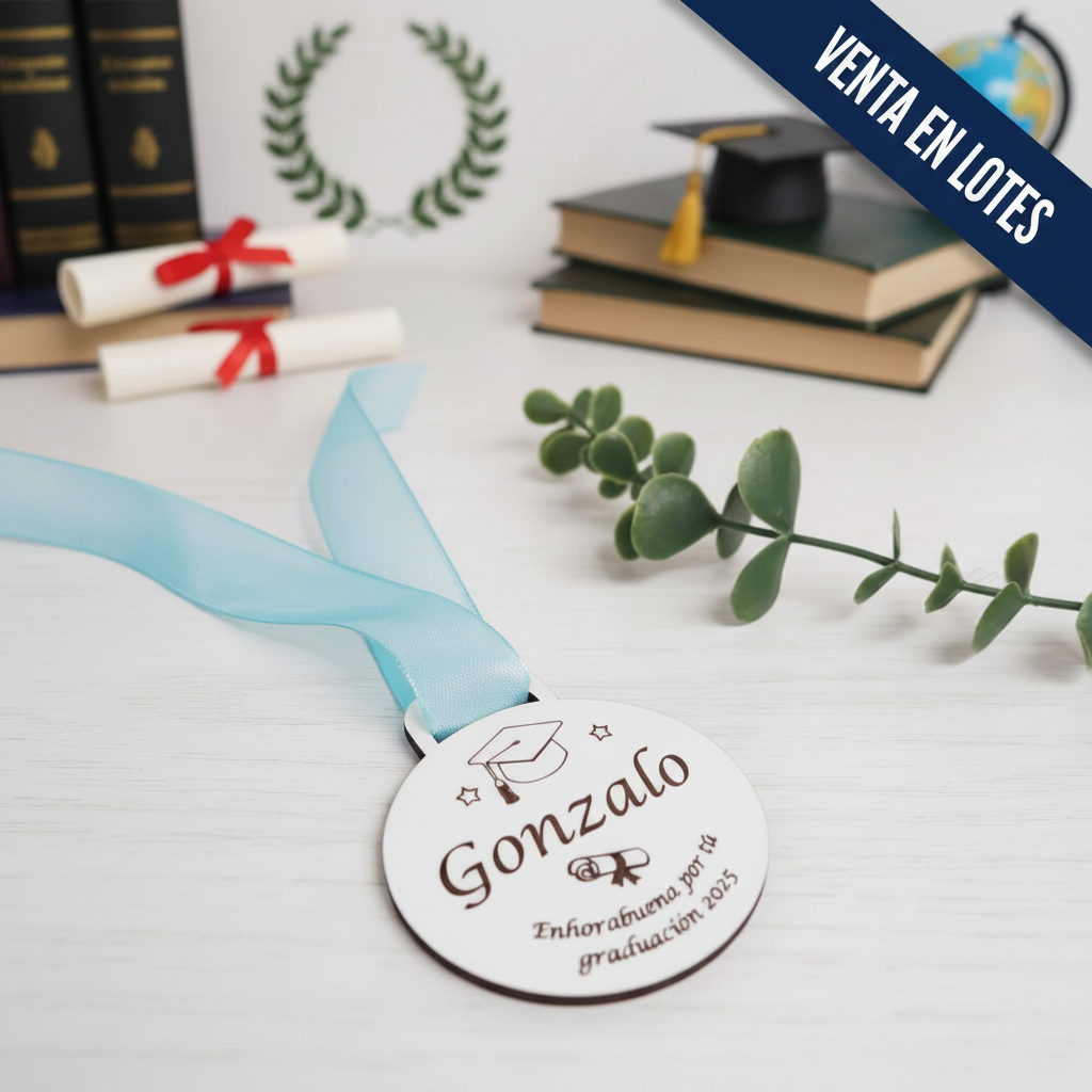 Medalla personalizada para niños de "GRADUACIÓN"