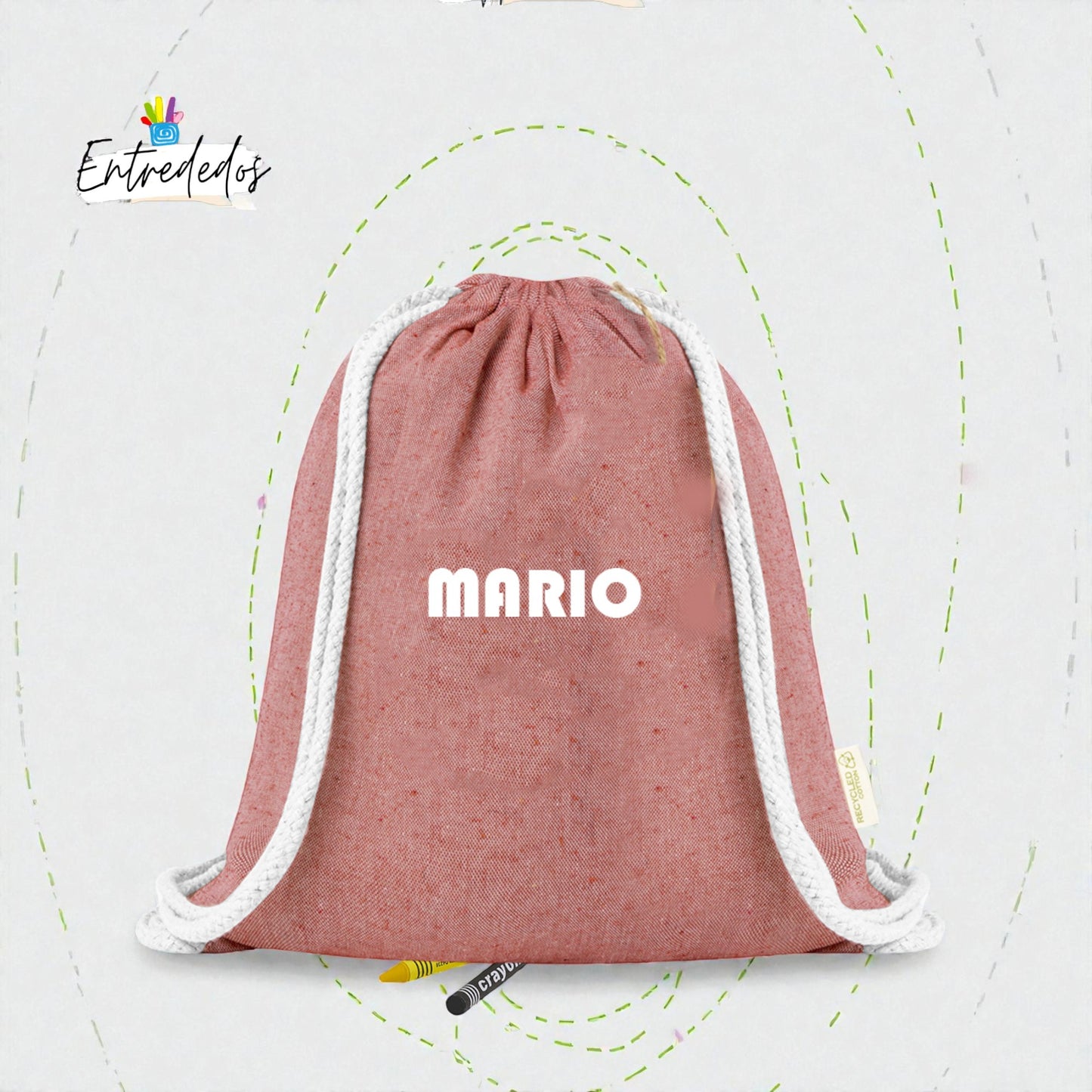 Set Mochila Infantil Personalizada con Frisbee para Colorear