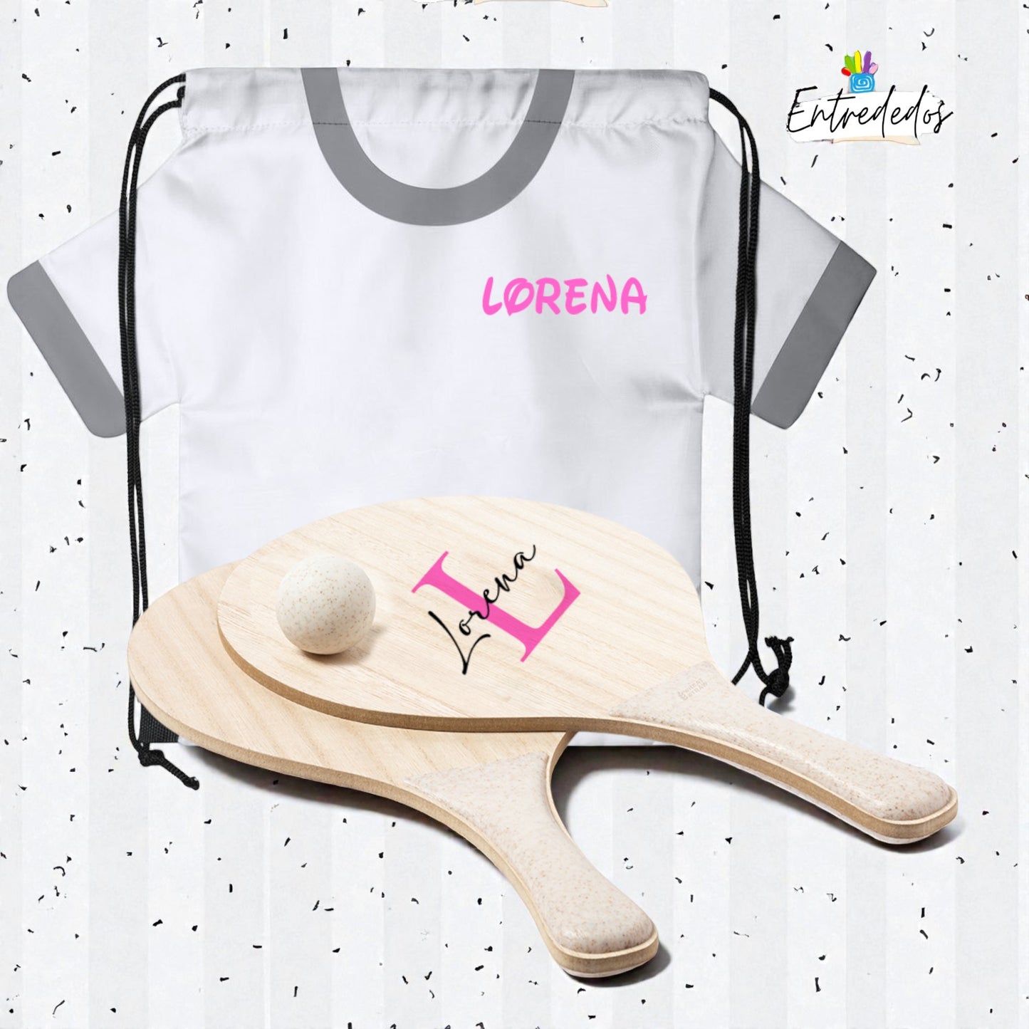 Set Mochila de Cuerdas y Palas de Playa Personalizado para Niños