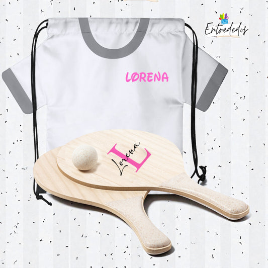 Set Mochila de Cuerdas y Palas de Playa Personalizado para Niños
