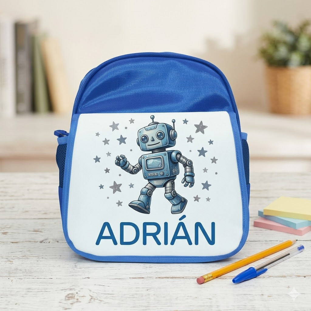 Mochila Infantil Rosa o Azul : Personajes Escolares Divertidos