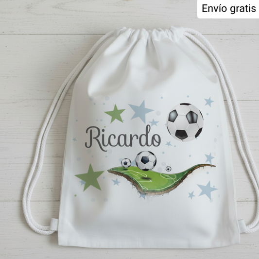Mochila de cuerdas para Niños Personalizada - Fútbol