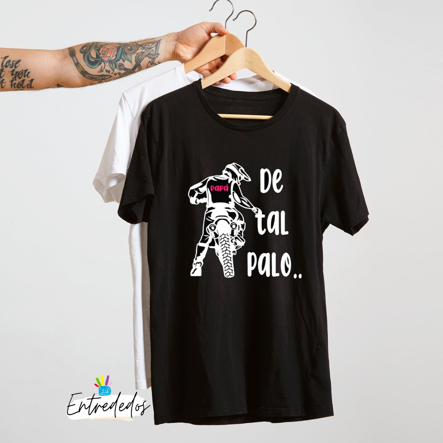 Camiseta Padre e hijo personalizada diseño MOTO O BICICLETA