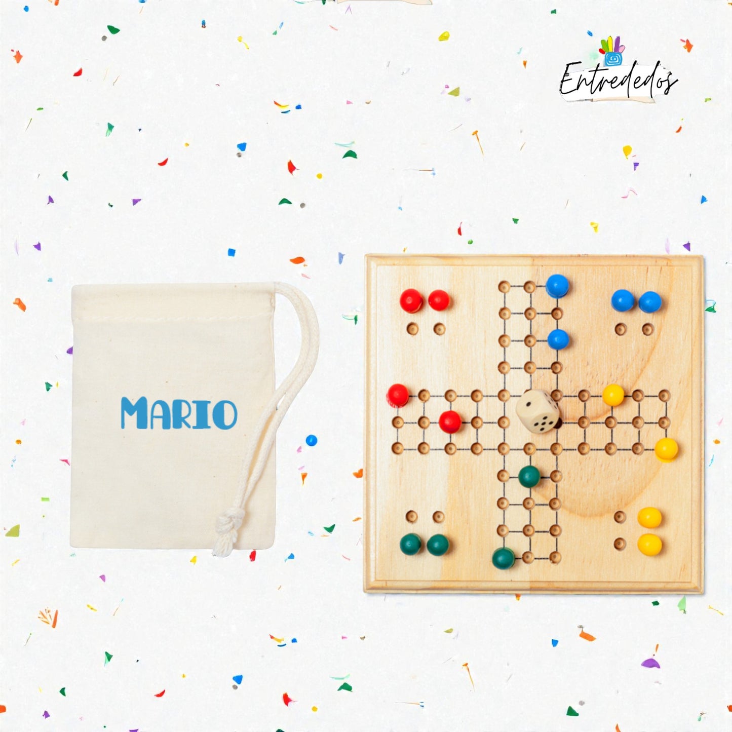 Juego de Parchís Personalizado en Madera