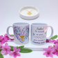Set regalo perfecto para catequistas taza y colgante dorado