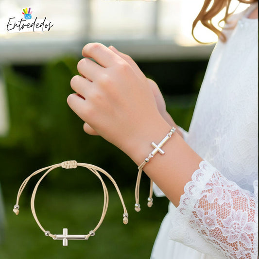 Pulsera con detalle de cruz ajustable – Detalle para Invitadas