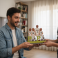 Regalo para papá futbolista con hijos en madera personalizado