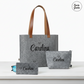Set de regalo para mujer en fieltro y piel – Personalizado con nombre