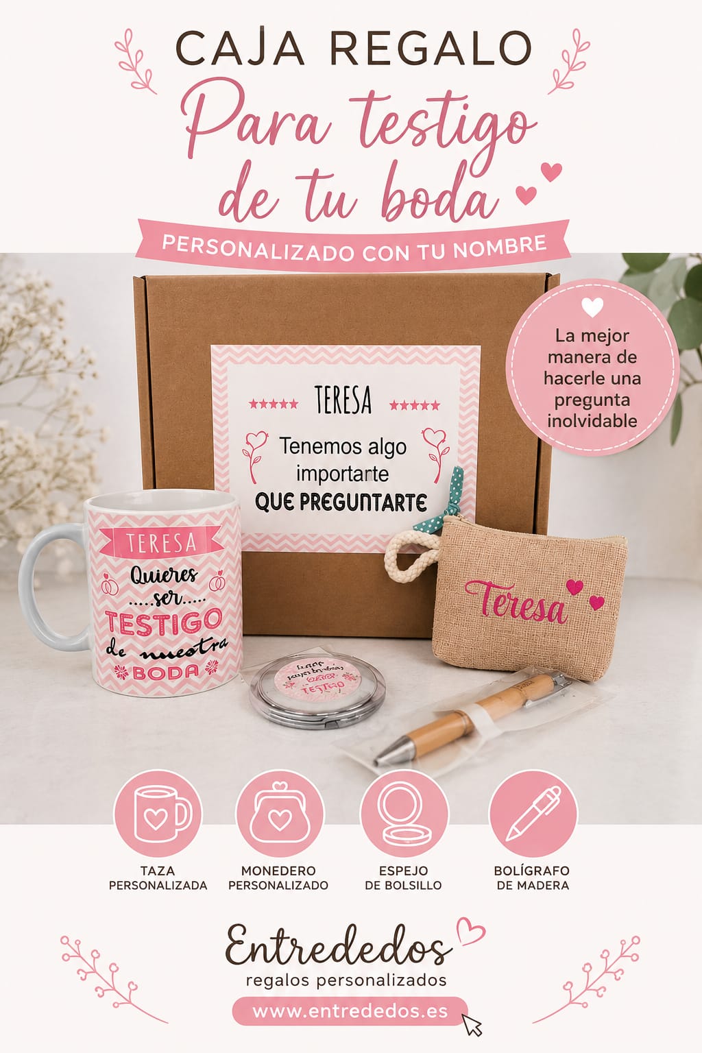 Set Regalo Personalizado para Testigo Mujer