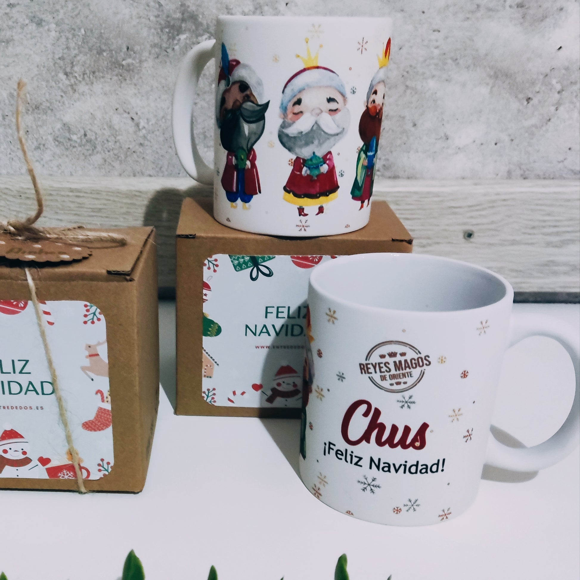 Navidad Taza Mágica Santa Claus Con Caja De Regalo