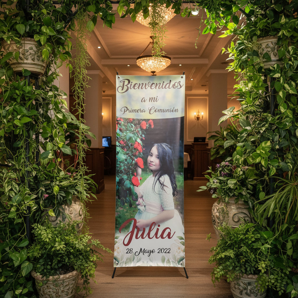 Banner Creativo para Eventos COMUNIÓN NIÑAS