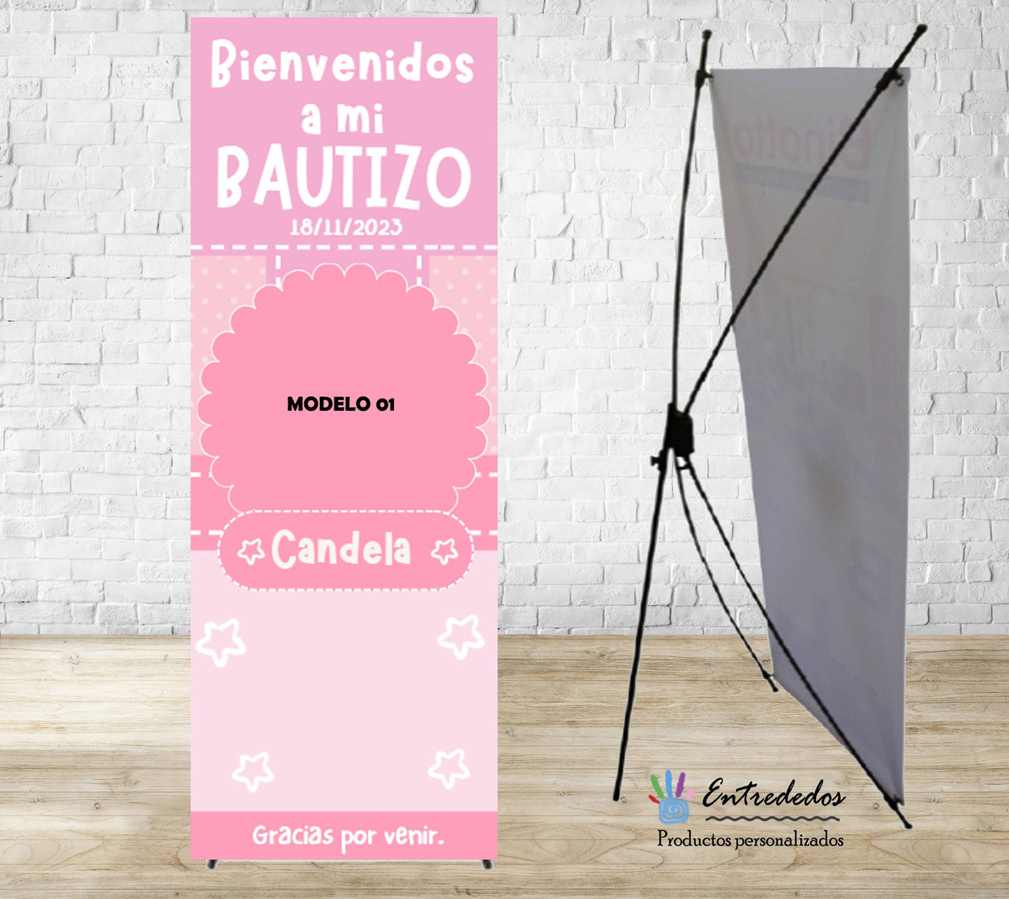Banner Personalizado para Bautizo - Con tu personaje favorito