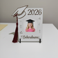 Marco lamina madera con foto para graduación